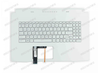 FOR MSI 957-17L113E-C20 Palmrest Keyboard LED US-International white