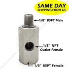 1/8" BSPT Oil Pressure Sensor Tee to NPT Adapter Turbo For Honda Mitsubishi