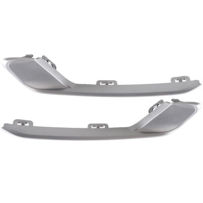 1Pair Front Bumper Outer Grille Silver Trim Molding Fit For 2015-2017 BMW X3 F25