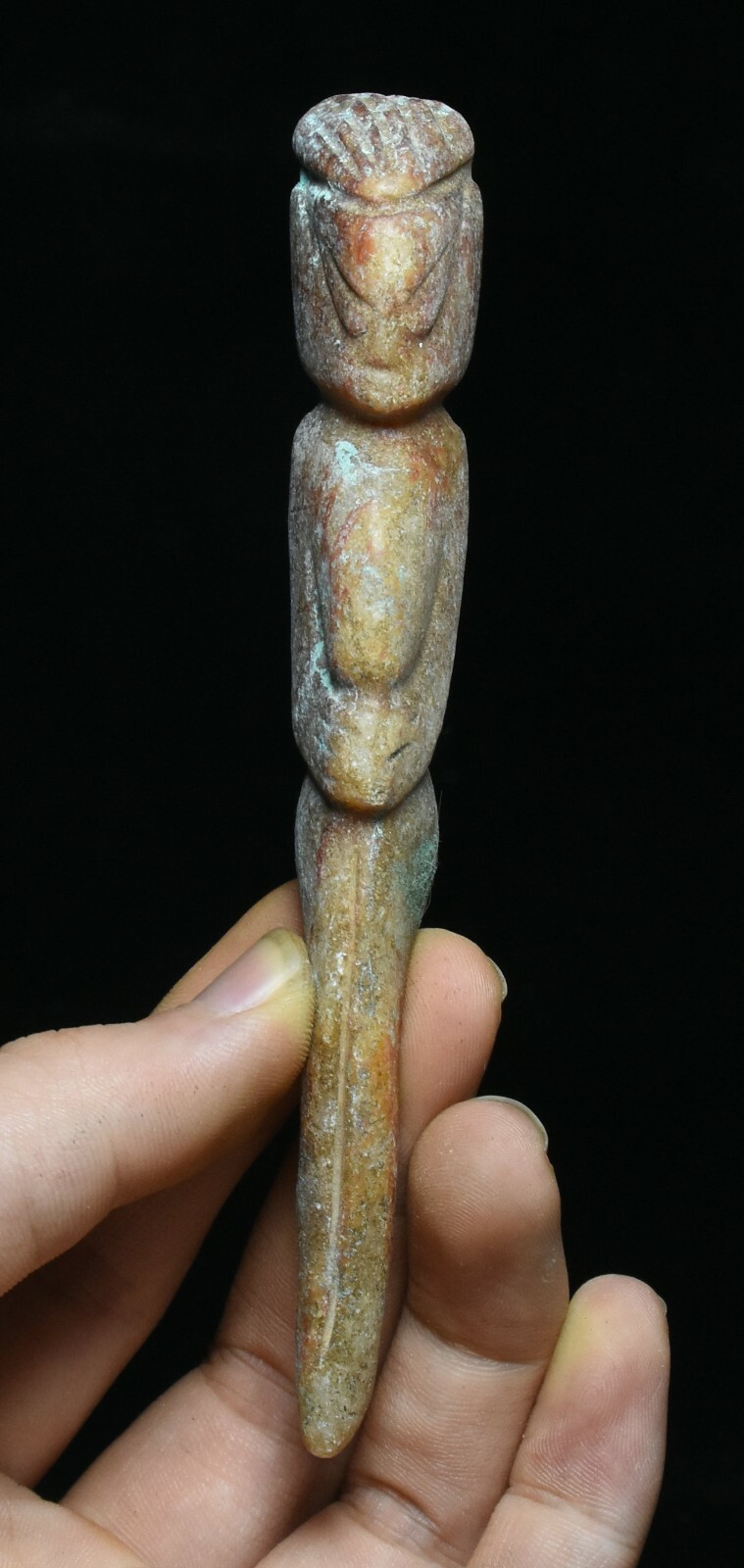 12.5CM Han Dynasty Hongshan Culture Jade Animal Amulet Figurine