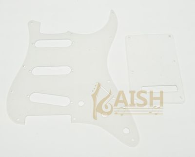 Transparentes ST Gitarre SSS Schlagbrett und klare Backplate Schrauben für Strat