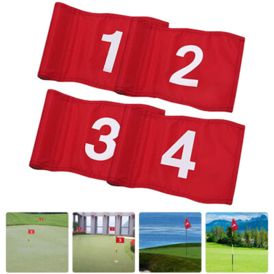 4Pcs/set Mini Practice Golf Target Flag for Yard Backyard Garden Outdoor Indoor