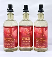 3 PCS BATH  BODY WORKS RENEWING MEADOW WALK ROSE MAGNOLIA ESSENTIAL OIL MIST