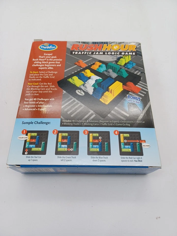 Rush Hour Traffic Jam Logic Game 40 New Challenges New Sealed Thinkfun - Image 2 of 2