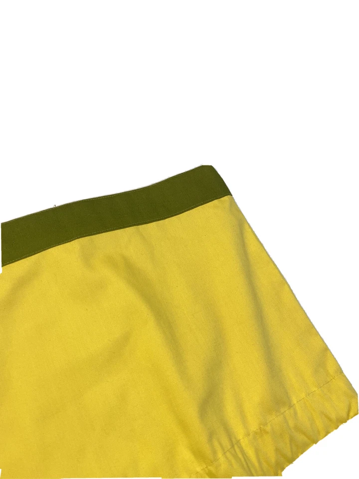 1 Vintage Wide Custom Handmade Valance Curtain Luxury Yellow Green Retro Bright - Image 3 of 4