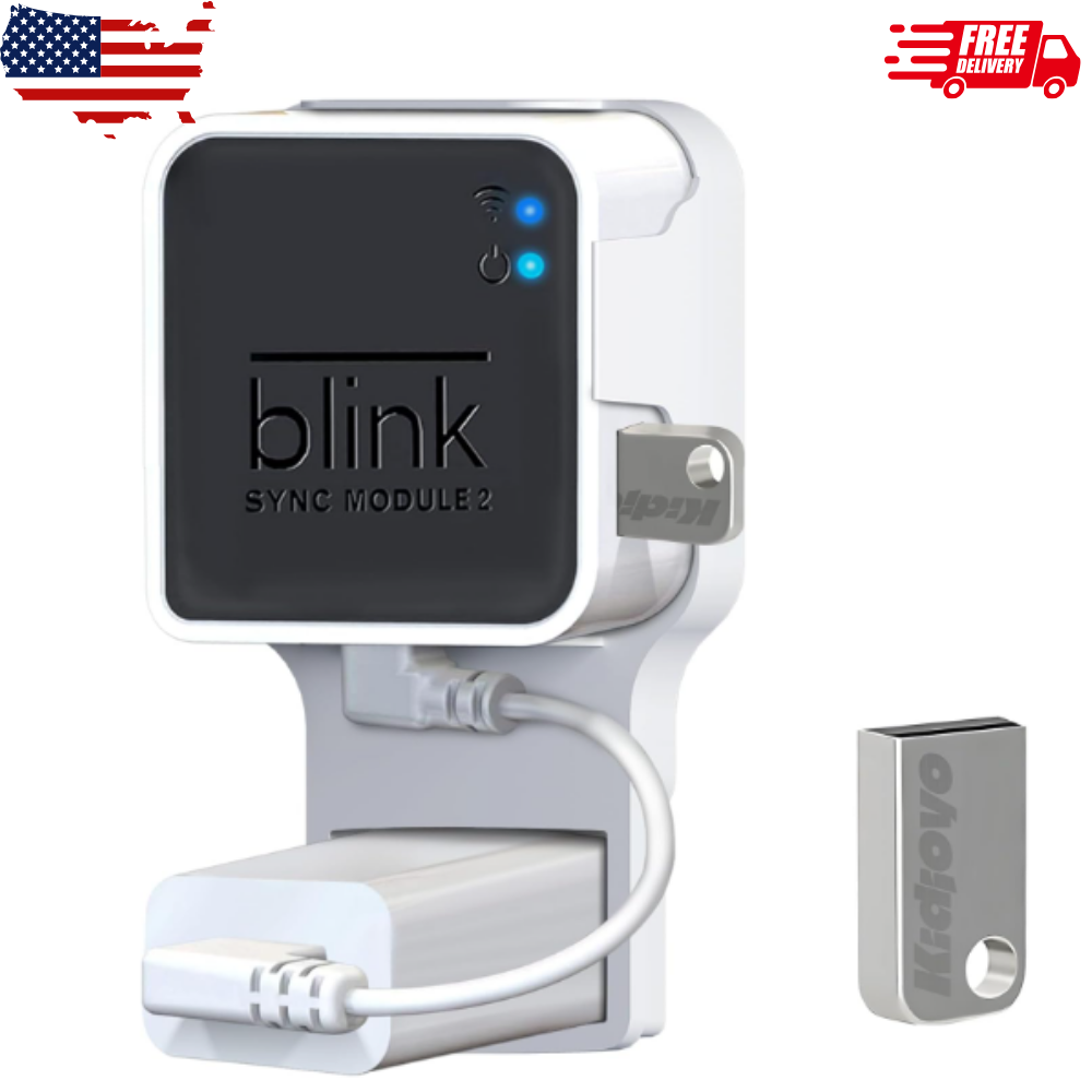 256GB USB Flash Drive and Outlet Wall Mount for Blink Sync Module 2 save Space..-image