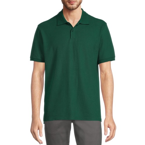 Wonder Nation Short Sleeve Pique Polo Shirt Men's Size S(34-36) Green Cotton - Picture 2 of 5