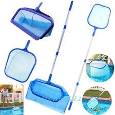 Heavy Duty Pool Skimmer Leaf Rake Net Scooper, Cleaning Swimming Pool Fine Mesh