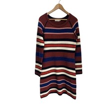 Tory Burch Wool Mohair Alpaca Blend Sweater Dress Size M Striped Knit