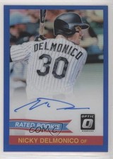 2018 Panini Donruss Optic Blue Prizm 34/60 Nick Delmonico Nicky #84S-ND Auto 0b5