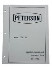 Peterson Tcm-25 Seat And Guide Machine Manual Peterson Tcm-25 Seat And Guide Machine Manual