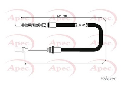 APEC CAB1543 Parking Brake Cable Pull Rear Right Left Fits Nissan Cabstar E