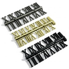 Stick On Self Adhesive Plastic Roman Clock Numerals Numbers Gold Black Silver