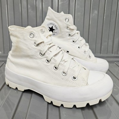 Converse Chuck Taylor Lugged 2.0 High Triple White Damen Gr. UK 6 Plateau 
