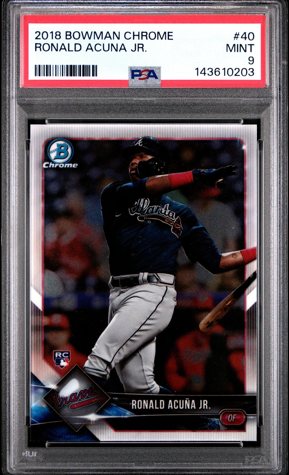 2018 Bowman Chrome RONALD ACUNA JR #40 PSA 9 MINT