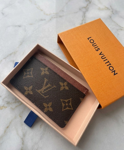 Excellent Louis Vuitton card holder Monogram Two Tone