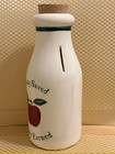 VTG Apple Ivy Home Decor A Penny Saved A Penny Earned Coin Bank Piggy Bottle — photo 2