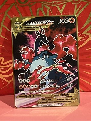pokemon charizard vmax black metal card Charizard VMAX