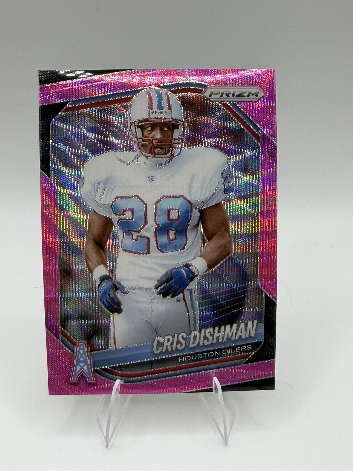2025 Panini Prizm Cris Dishman #229 Pink Wave Oilers