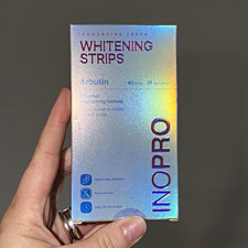 INOPRO Arbutin Teeth Whitening Strips Peroxide Free Mint 42 Strips/21 Apps