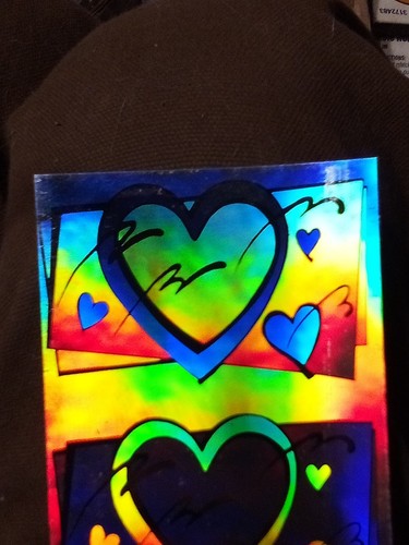 Heart Hologram Stickers.    18 stickers