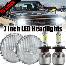 For Gmc C15c25 C35 1975-1978 Pair 7inch Round Led Headlights Drl High Low Beam For Gmc C15c25 C35 1975-1978 Pair 7inch Round Led Headlights Drl High Low Beam