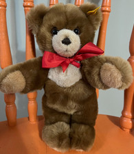 Steiff Cosy Teddy Bear Plush Red Bow Ribbon German Doll 2003 018657