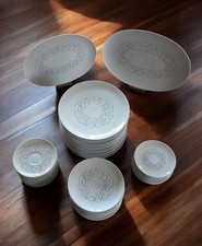 Raymond Loewy Rosenthal China Script Plates & Trays 48pc SERVICE FOR 10-12 