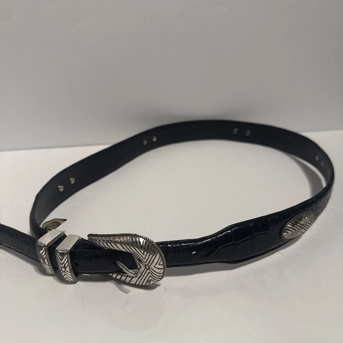 Fossil Leather Silver Belts for Women for sale | eBay display picture 3