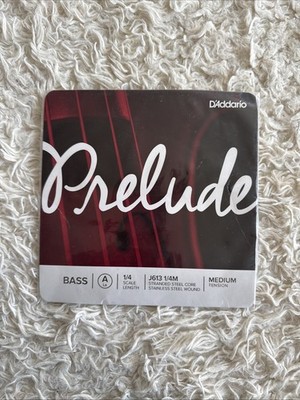 D'Addario Prelude Bass Single A String, 1/4 Scale, Medium Tension J613 1/4M NEW