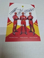 2023 WEC  FERRARI HYPERCAR 50 Hero Card 1000 MILES of SEBRING - SIGNED