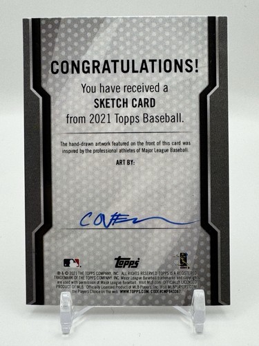 2021 Topps Baseball Tom Seaver 1/1 Sketch card by Roy Cover - Picture 2 of 2