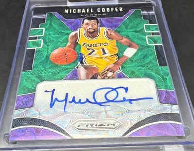 2019-20 Panini Prizm #SG-MCP Michael Cooper Green Choice Signatures # /8 Lakers