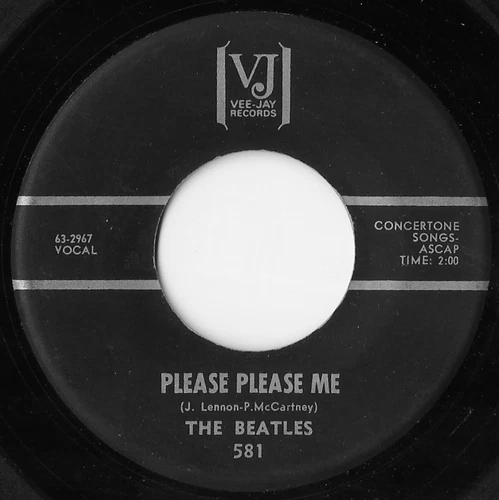 The Beatles Please Please Me / From Me To You Vee Jay Black/Silver Bracket 45