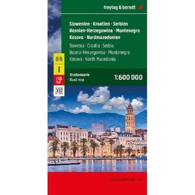 Slovenia, Croatia, Serbia, Bosnia-Herzegovina, Monteneg - Czech Language Map NEW