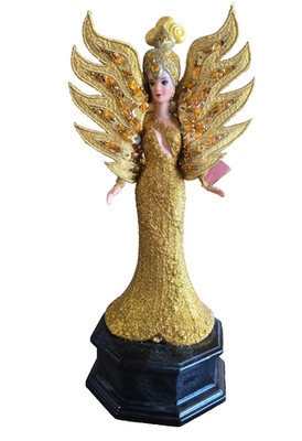 1996 Enesco Barbie Goddess of the Sun Bob Mackie Musical Figurine Works