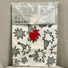 Copripiumino matrimoniale e cuscino Ikea Tassa Igelkott finta riccio blu RARO