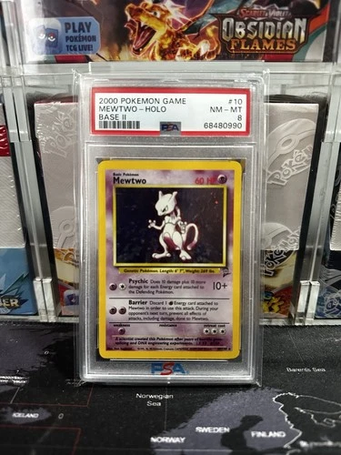 PSA 8 Pokémon Base Set 2 Mewtwo 010/130