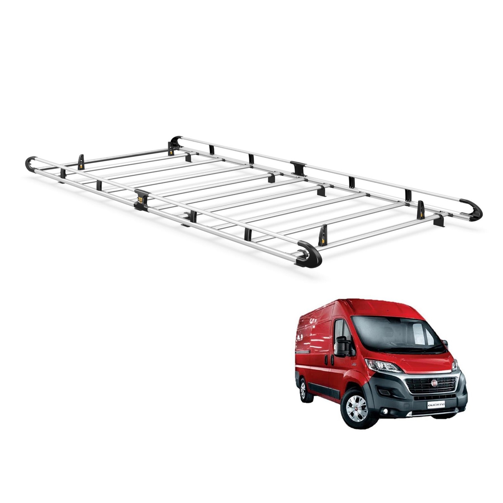 Fiat Ducato Roof Rack 2006+ L4H2 Models Aluminium Van Guard UltiRack+