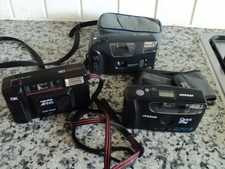 Job Lot 3 Vintage 35mm Film Cameras HALINKA JESSOP Olympus ( 2 WORKING)