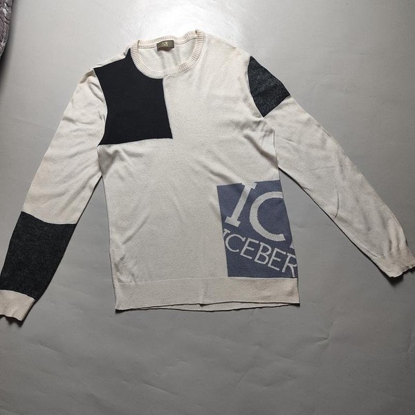 Men Iceberg Sweater Multicolor Cotton 40 /L / 48