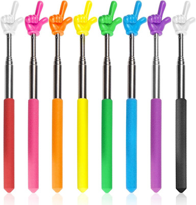 8 Pcs Teacher Pointer Stick for Classroom Extendable Pointer Finger Telescoping