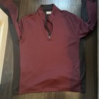 PGA Tour Pullover Mens XXL Maroon Black 1/4 Zip Waffle Knit Golf Performance — photo 1