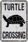 Vintage Funny Tin Metal Signs Distressed Style Turtle Crossing Creative Funny Vi