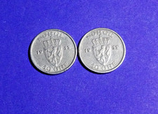 NORWAY 1953/1955 - (50 ORE  15 SKILLING ) CIRCULATED BETTER CONDITION KM#402 #5