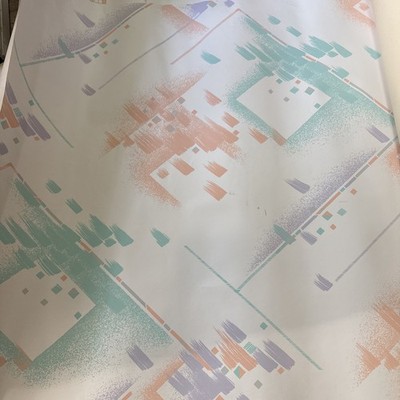 Vintage 1980 s Pastel Wallpaper  20+ Yards Academy Handprints 80 s Design