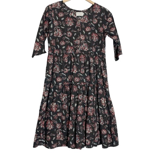 Just Taylor Floral Fit& Flare Dress Size 2 Blue/White Knee Length ptp 16 |  eBay