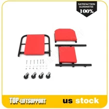 2 In 1 Foldable Mechanics Creeper Seat Rolling Chair Garage Work Stool 300 lbs
