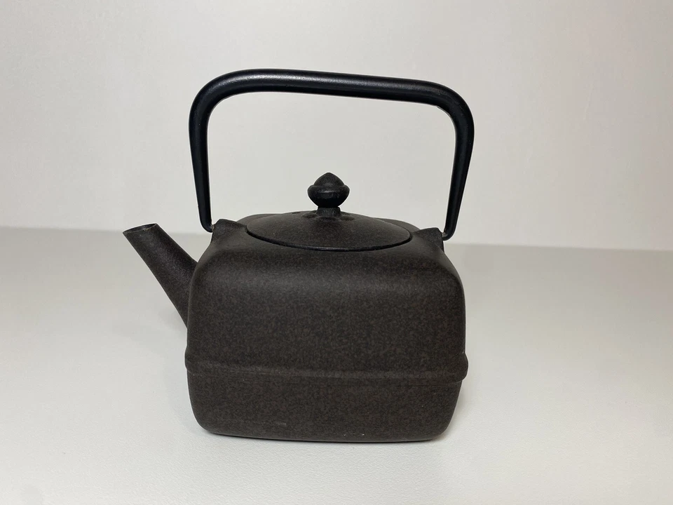 Vintage Square Japanese Wazuqu Cast Iron Teapot, 4.5"  - image 2 of 4
