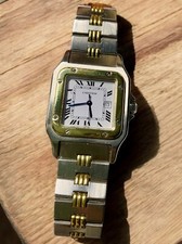 Cartier Santos Galbée Automatic 2961 Two-Tone Godron Bracelet Watch 29mm 2